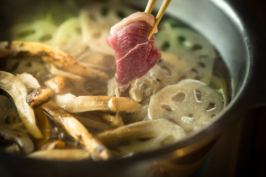 「秋薫る。河内鴨の松茸鍋」はじまりました。