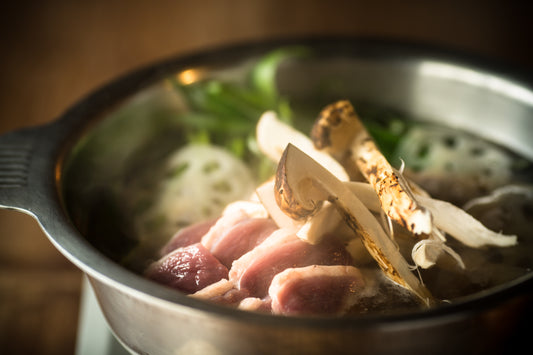河内鴨の松茸鍋　鴨鍋　藤乃　秋の味覚