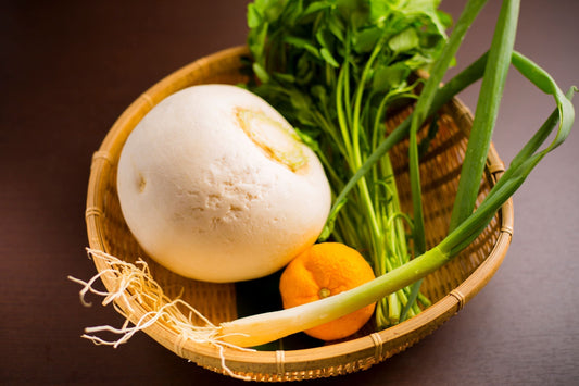 聖護院かぶらとゆず、難波葱、せり