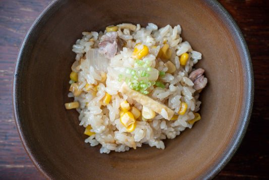 とうもろこしと泉州玉ねぎの鴨めしは売り切れました