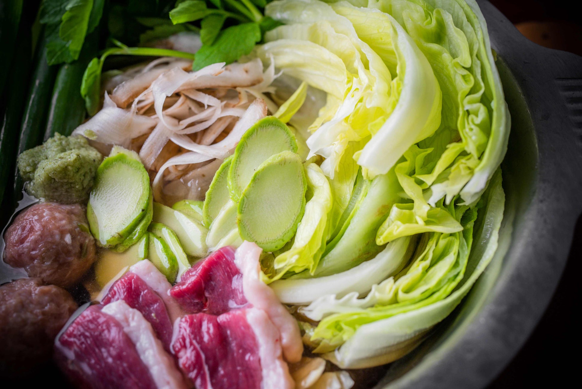 ［鴨鍋🍲とワイン🍷］わさび鍋とヴィーニョ・ヴェルデ.