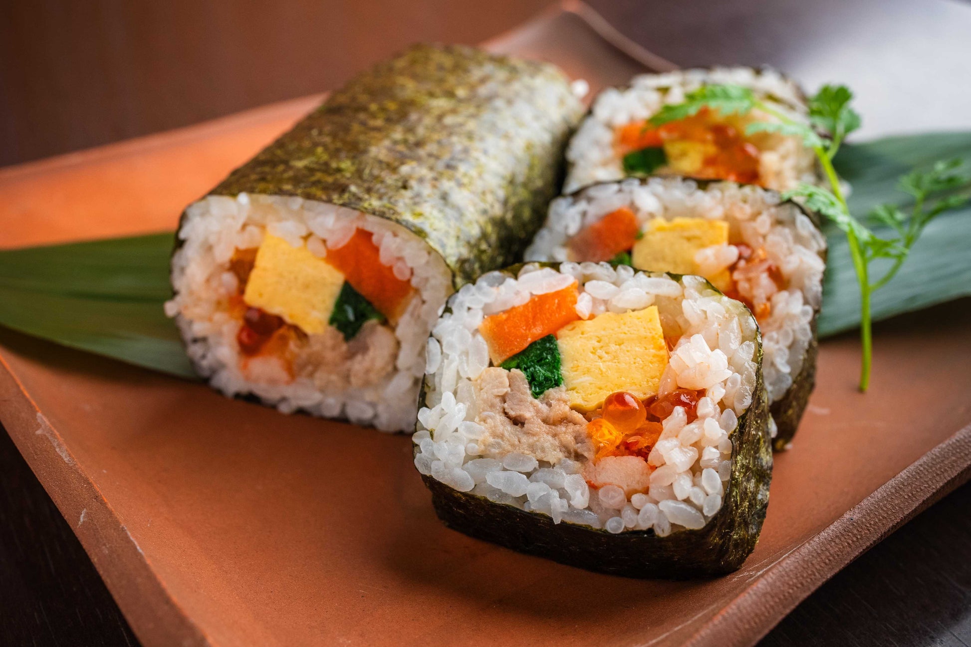 【節分の日】恵方巻と鴨せいろのセット.