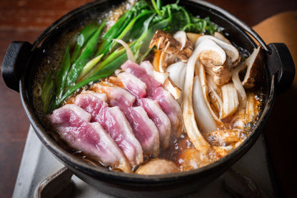 ［鴨すき・関西風］河内鴨と松茸のすき焼きのお取り寄せ