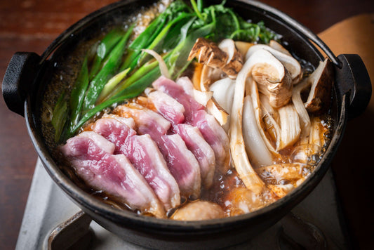 ［鴨すき・関西風］河内鴨と松茸のすき焼きのお取り寄せ