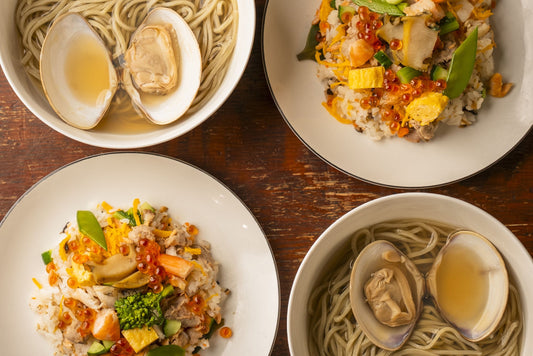 はまぐり蕎麦と豪華海鮮雛ちらし｜ひな祭り