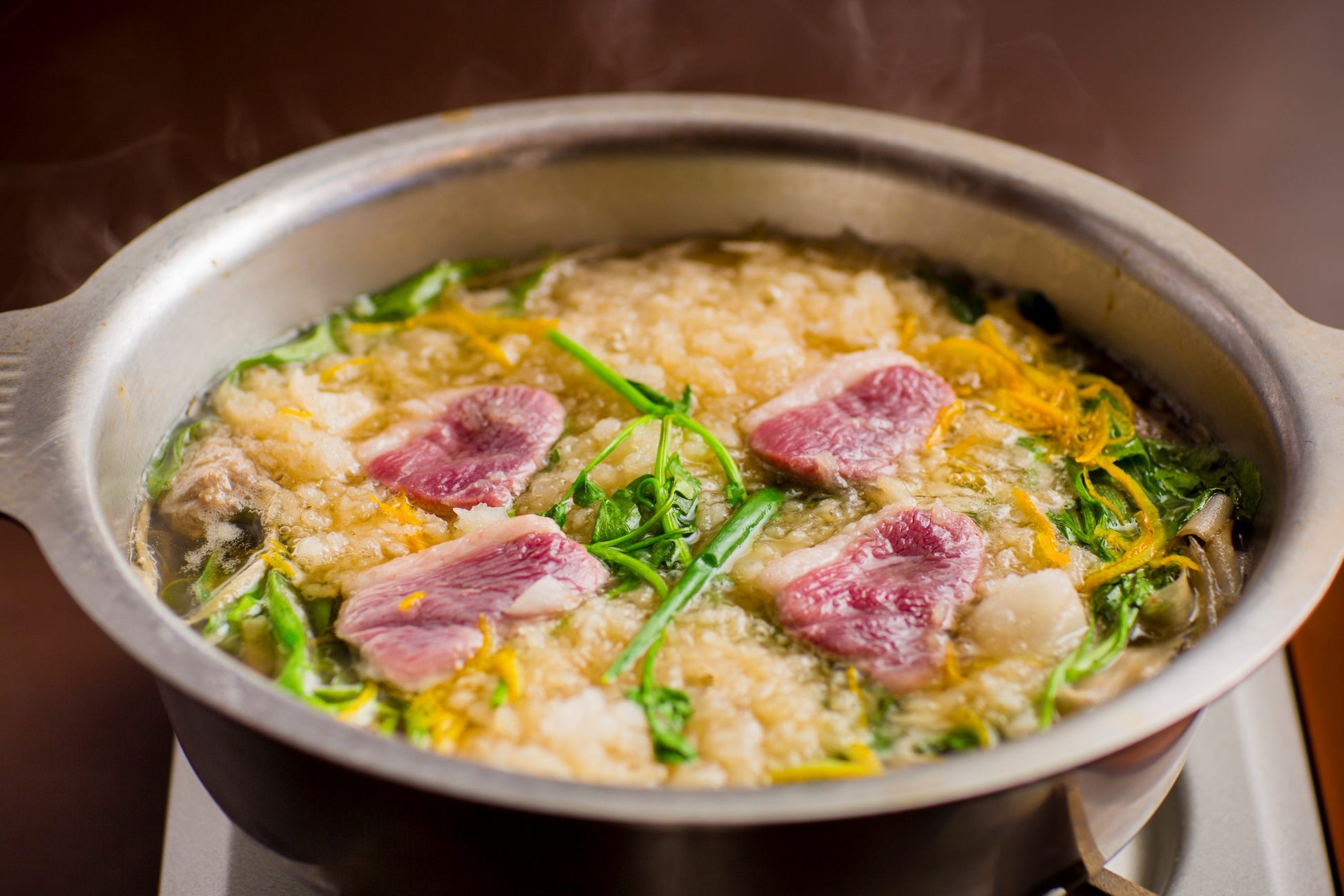 鴨鍋 聖護院かぶらのみぞれ鍋