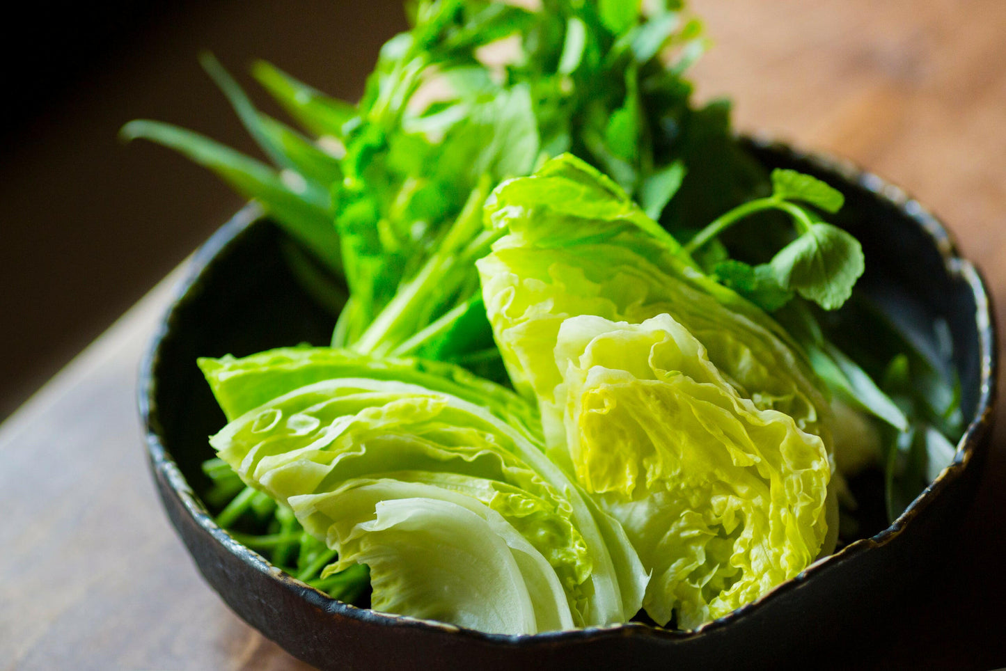 鴨鍋｜河内鴨のわさび鍋・レタス　