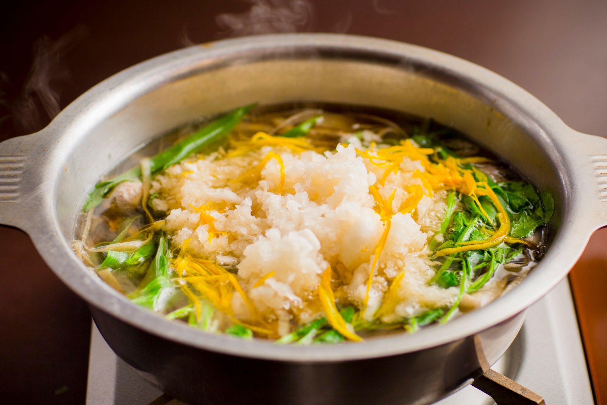 冬の鴨鍋・聖護院かぶらのみぞれ鍋